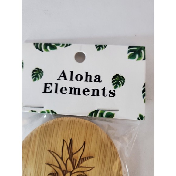 New Aloha Elements 8 Inch Bamboo Rice Paddle Hawaii Pineapple Carved - Picture 5 of 5